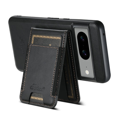 For Google Pixel 7 Pro Suteni H17 Oil Eax Leather Detachable Wallet Phone Case(Black) - Google Cases by Suteni | Online Shopping UK | buy2fix