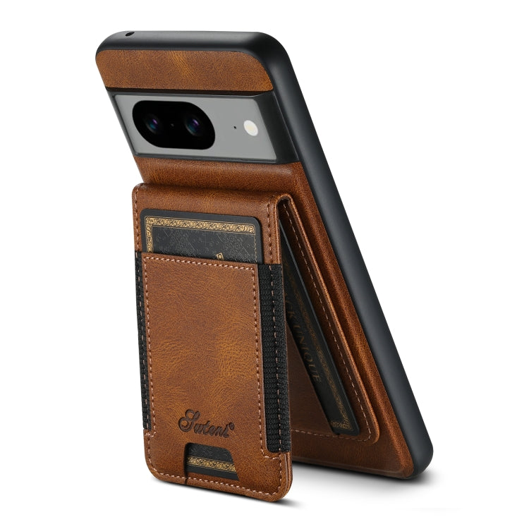 For Google Pixel 7 Pro Suteni H17 Oil Eax Leather Detachable Wallet Phone Case(Brown) - Google Cases by Suteni | Online Shopping UK | buy2fix