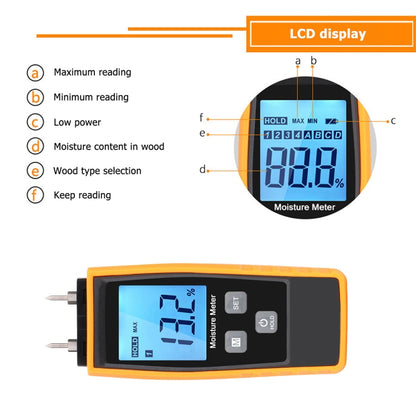 RZ660 Professional Wood Moisture Humidity Meter Digital Tester - Consumer Electronics by buy2fix | Online Shopping UK | buy2fix