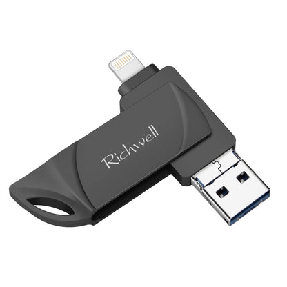 Richwell  DXZ64 USB Flash  Disk 64G 3 in 1  Micro USB + 8 Pin + USB 3.0 Compatible IPhone & IOS(Black) - U Disk & Card Reader by Richwell | Online Shopping UK | buy2fix