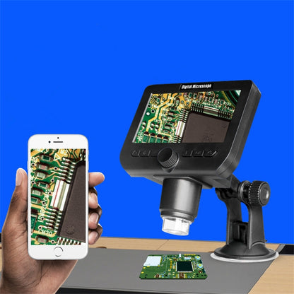 Handheld Digital Microscope 1000 Times Electronic Magnifying Glass WiFi With Screen Integrated Microscope （Black） - Consumer Electronics by buy2fix | Online Shopping UK | buy2fix