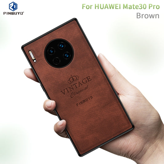 For Huawei Mate 30 Pro PINWUYO Zun Series PC + TPU + Skin Waterproof and Anti-fall All-inclusive Protective Case(Brown) - Huawei Cases by PINWUYO | Online Shopping UK | buy2fix