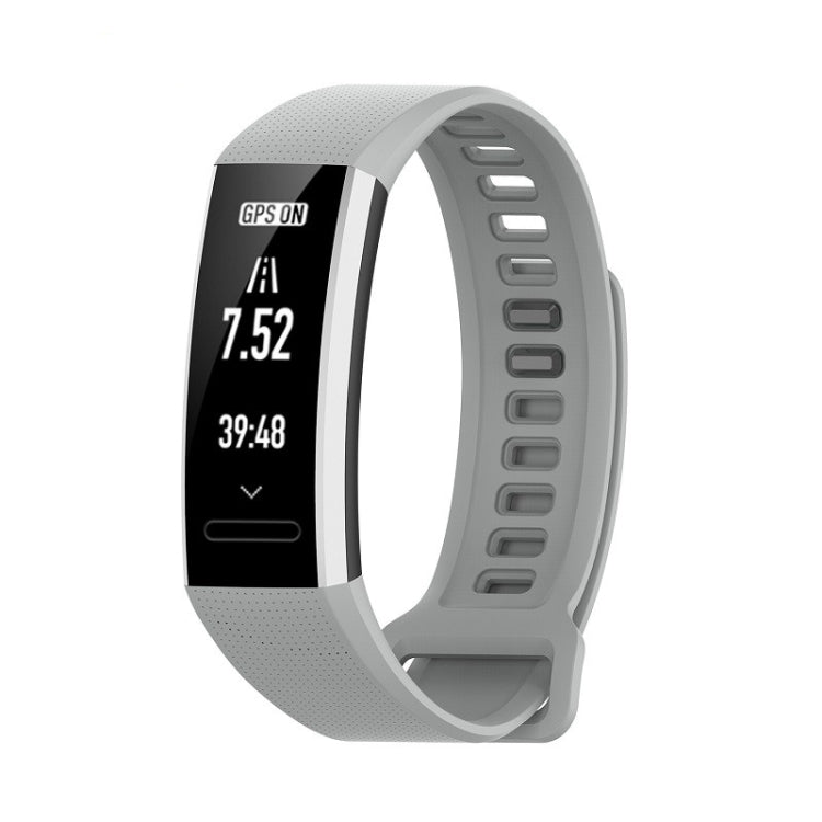 For Huawei Band 2 Pro / Band 2 / ERS-B19 / ERS-B29 Sports Bracelet Silicone Watch Band(Gray) - Smart Wear by buy2fix | Online Shopping UK | buy2fix