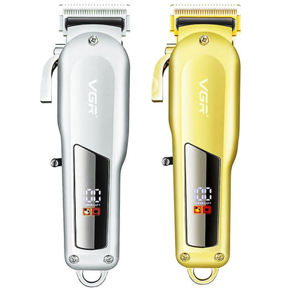 VGR V-278 10W USB Metal Electric Hair Clipper with LED Digital Display(Gold) - Hair Trimmer by VGR | Online Shopping UK | buy2fix