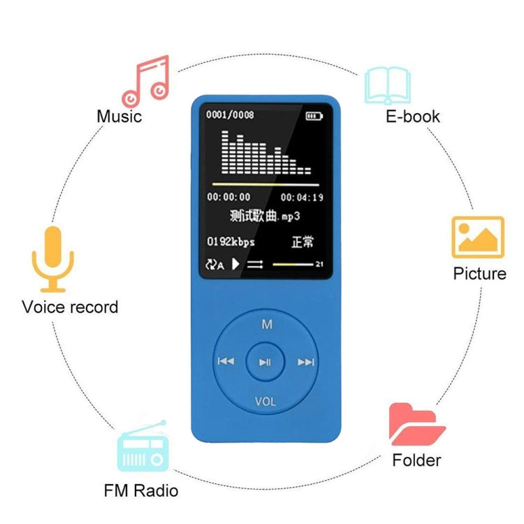 Fashion Portable LCD Screen FM Radio Video Games Movie MP3 MP4 Player Mini Walkman, Memory Capacity:4GB(Black) - Consumer Electronics by buy2fix | Online Shopping UK | buy2fix