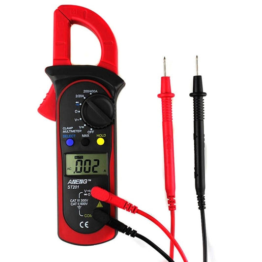 ANENG ST201 AC And DC Digital Clamp Multimeter Voltage And Current Measuring Instrument Tester(Red) - Consumer Electronics by ANENG | Online Shopping UK | buy2fix