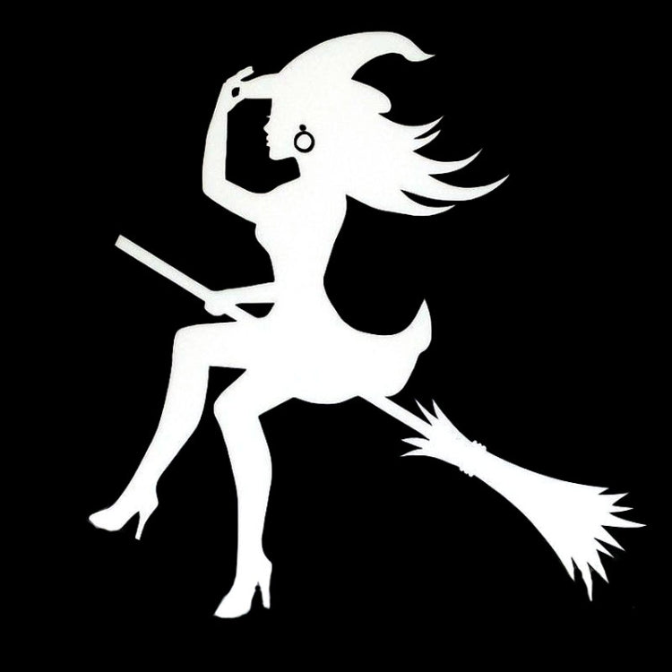 20 PCS Sexy Witch Fashion Car Sticker Vinyl Decals Decor, Size: 12.5x12cm(Silver) - Decorative Sticker by buy2fix | Online Shopping UK | buy2fix