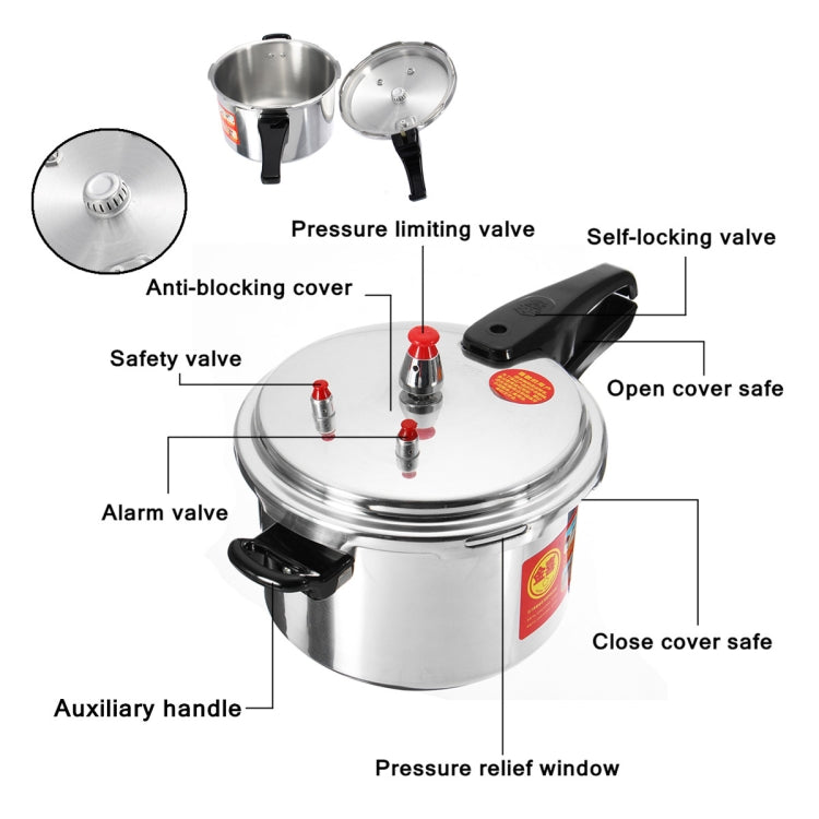 Household Aluminum Pressure Cooker Electric Pressure Cooker Suitable for Gas Stove, Type:20cm Single Use Bottom - Home & Garden by buy2fix | Online Shopping UK | buy2fix