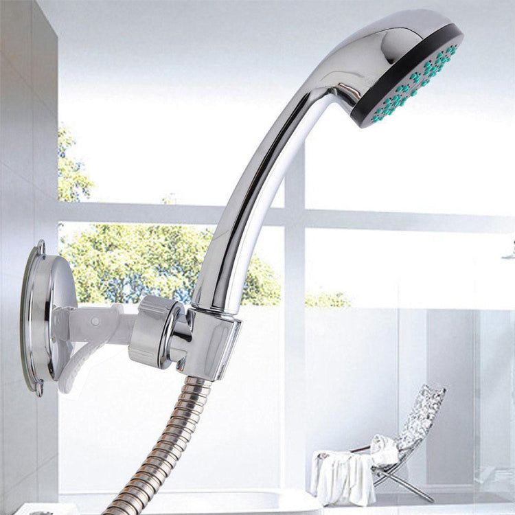 Shower Head Handset Holder Chrome Bathroom Wall Mount Adjustable Suction Bracket(Fully Plated) - Home & Garden by buy2fix | Online Shopping UK | buy2fix