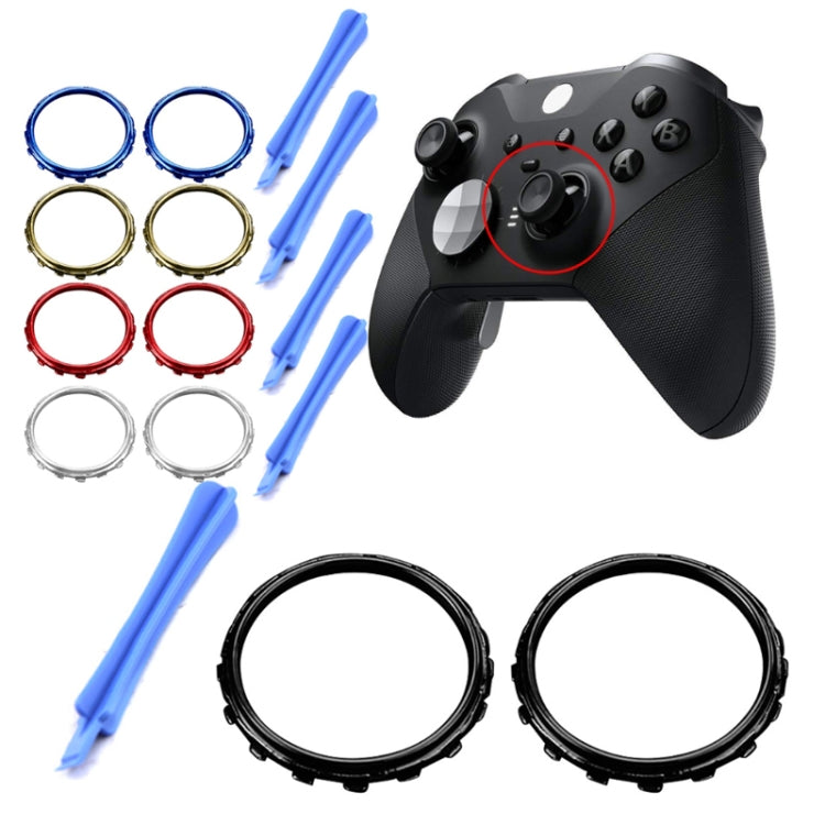 For Xbox One Elite 5pairs 3D Replacement Ring + Screwdriver Handle Accessories, Colour:Blue Plating - Repair & Spare Parts by buy2fix | Online Shopping UK | buy2fix