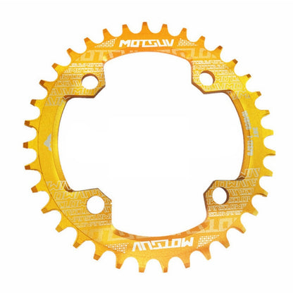 MOTSUV Narrow Wide Chainring MTB  Bicycle 104BCD Tooth Plate Parts(Yellow) - Outdoor & Sports by MOTSUV | Online Shopping UK | buy2fix