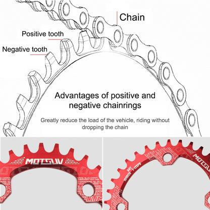 MOTSUV Narrow Wide Chainring MTB  Bicycle 104BCD Tooth Plate Parts(Yellow) - Outdoor & Sports by MOTSUV | Online Shopping UK | buy2fix