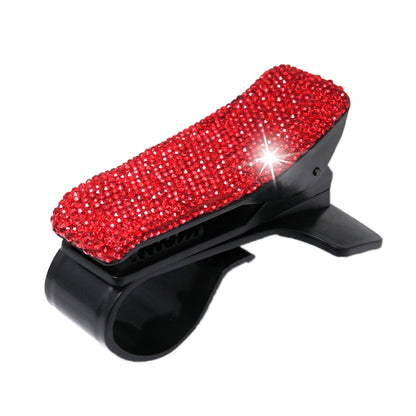 Diamond Car Phone Holder 360 Degree Rotating Creative Car Dashboard Mobile Holders(Red) - Car Holders by buy2fix | Online Shopping UK | buy2fix