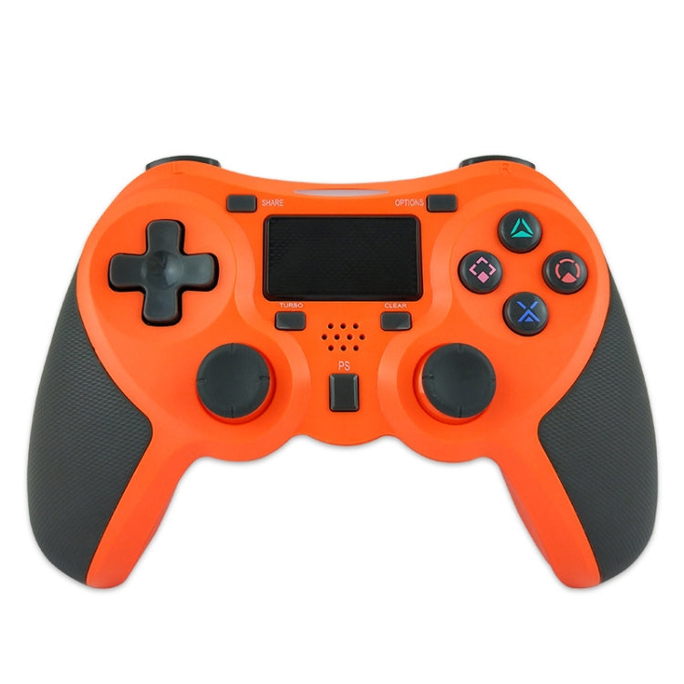 Rubberized Wireless Game Controller Bluetooth Handle for PS4 Host(Orange) - Gamepads by buy2fix | Online Shopping UK | buy2fix