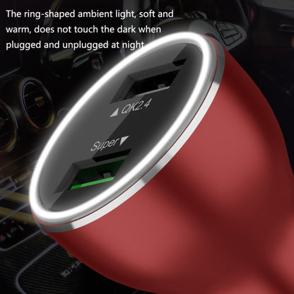 QIAKEY QK739 Dual Ports Fast Charge Car Charger(Black) - In Car by QIAKEY | Online Shopping UK | buy2fix