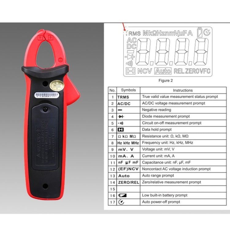 UNI-T UT210D 200A Digital Clamp Meter AC DC Voltage Detector - Consumer Electronics by UNI-T | Online Shopping UK | buy2fix