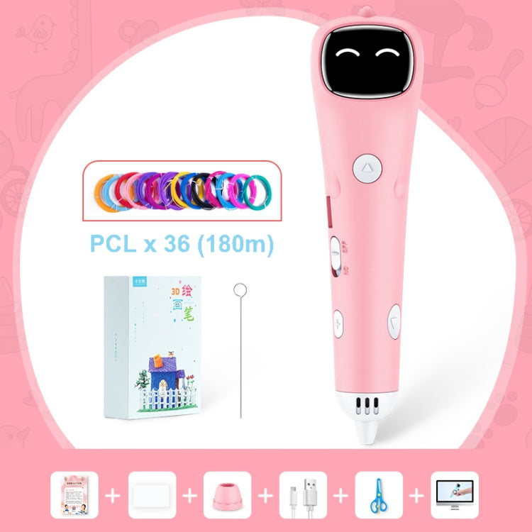 3D Printing Pen Low Temperature Painting Pen With 180m PCL(Pink) - Consumer Electronics by buy2fix | Online Shopping UK | buy2fix