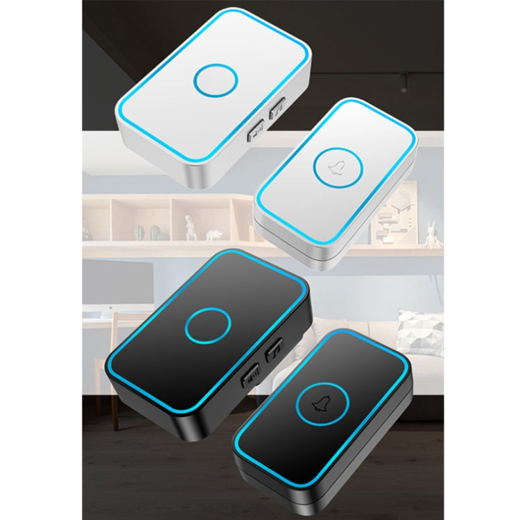 CACAZI A78 Long-Distance Wireless Doorbell Intelligent Remote Control Electronic Doorbell, Style:US Plug(Bright White) - Security by CACAZI | Online Shopping UK | buy2fix