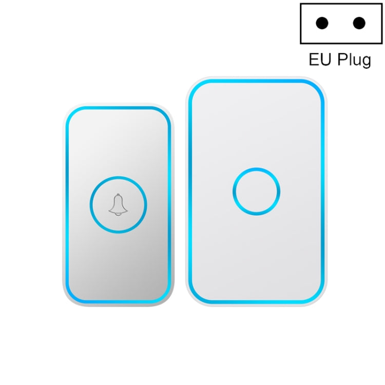 CACAZI A78 Long-Distance Wireless Doorbell Intelligent Remote Control Electronic Doorbell, Style:EU Plug(Bright White) - Wireless Doorbell by CACAZI | Online Shopping UK | buy2fix