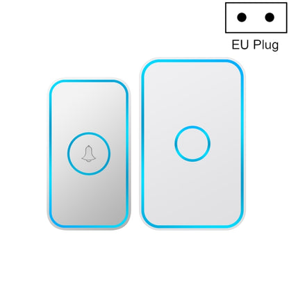 CACAZI A78 Long-Distance Wireless Doorbell Intelligent Remote Control Electronic Doorbell, Style:EU Plug(Bright White) - Wireless Doorbell by CACAZI | Online Shopping UK | buy2fix