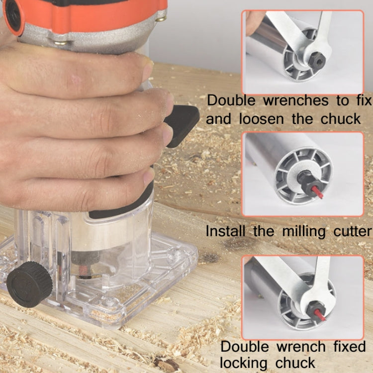 Woodworking Trimming Machine Multifunctional Electric Wood Milling Slotting Machine Engraving Tools US Plug, Material:600W Plastic Body - Others by buy2fix | Online Shopping UK | buy2fix