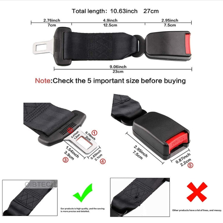 2 PCS Child And Pregnant Woman Car Seat Belt Extender, Length:26cm(Gray) - In Car by buy2fix | Online Shopping UK | buy2fix