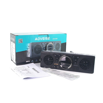 AOVEISE AV252 12V Car SD Card MP3 Audio Electric Car Radio with Speaker Bluetooth Speaker(Bluetooth version) - Car Amplifiers by AOVEISE | Online Shopping UK | buy2fix