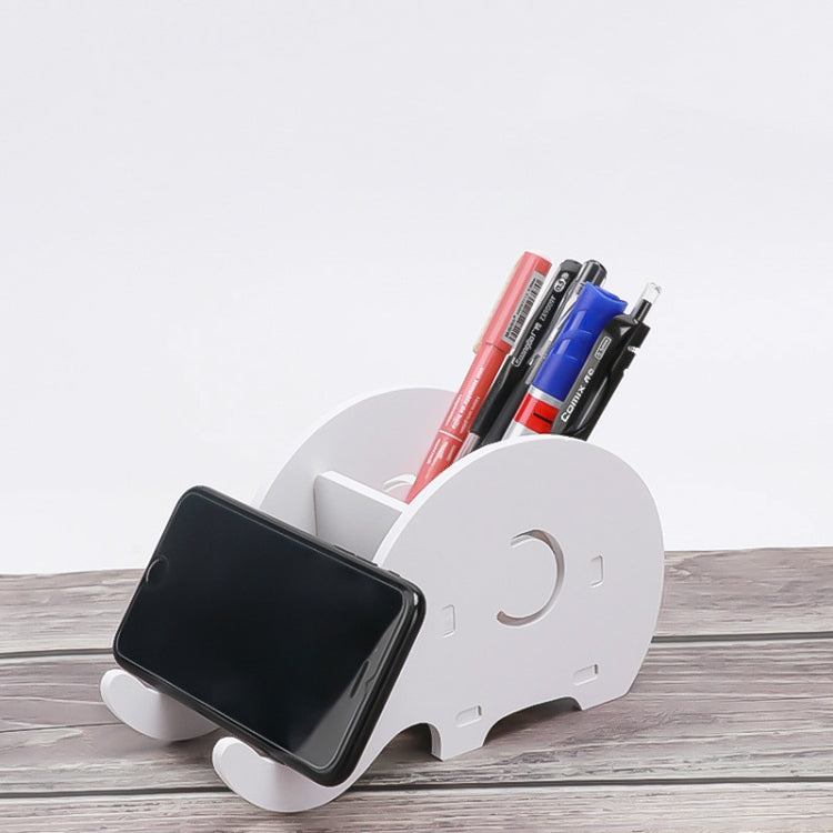 3 PCS Multifunctional Elephant Desktop Wooden Storage Box Mobile Phone Holder - Desktop Holder by buy2fix | Online Shopping UK | buy2fix