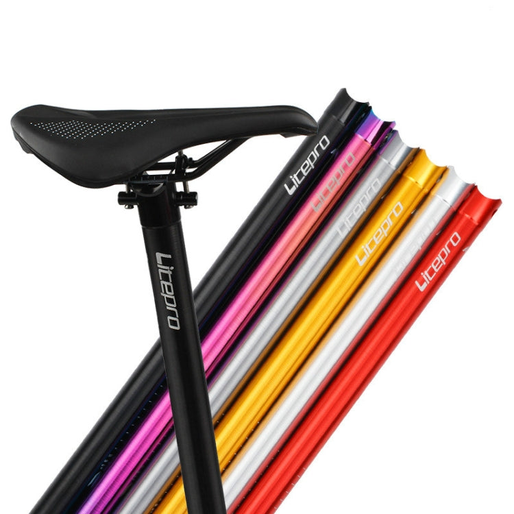 Litepro 412 Folding Bicycle Seatpost 33.9mm LP Plum Blossom Seat Tube, Colour: Titanium - Outdoor & Sports by Litepro | Online Shopping UK | buy2fix