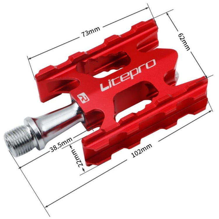 Litepro Ultralight Folding Bike Pedal K3 Bicycle Pedal, Color:Red - Outdoor & Sports by Litepro | Online Shopping UK | buy2fix