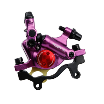 ZOOM HB100 Mountain Bike Hydraulic Brake Caliper Folding Bike Cable Pull Hydraulic Disc Brake Caliper, Style:Rear(Purple) - Outdoor & Sports by Zoom | Online Shopping UK | buy2fix