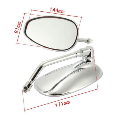 1 Pairs Motorcycle Electric Car Accessories Iron Rod Plating Mirror Rearview Mirror - Side Mirrors by buy2fix | Online Shopping UK | buy2fix