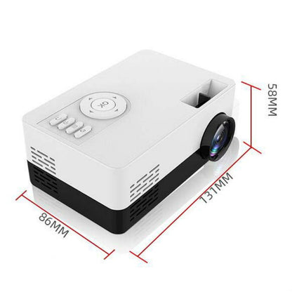 S261/J16 Home Mini HD 1080P Portable LED Projector, Support TF Card / AV / U Disk, Plug Specification:EU Plug(Blue White) - Consumer Electronics by buy2fix | Online Shopping UK | buy2fix