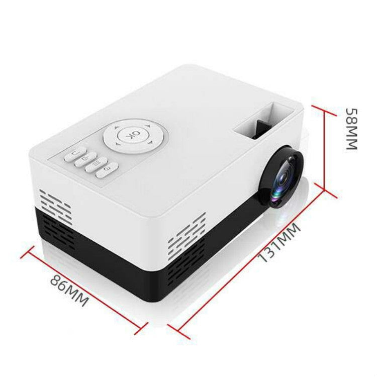 S261/J16 Home Mini HD 1080P Portable LED Projector, Support TF Card / AV / U Disk, Plug Specification:AU Plug(Blue White) - Consumer Electronics by buy2fix | Online Shopping UK | buy2fix