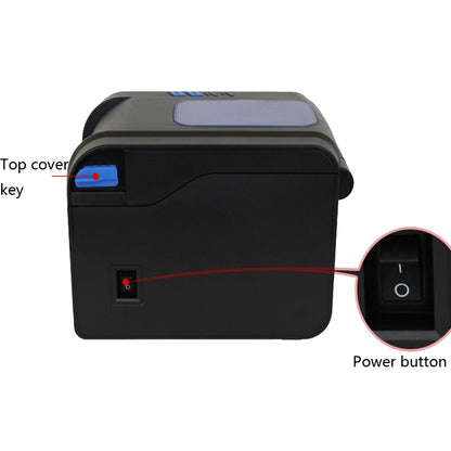 Xprinter XP-370B Barcode Printer Self-adhesive QR Code Printer Label Clothing Tag Thermal Ticket Machine(US Plug) - Printer by Xprinter | Online Shopping UK | buy2fix