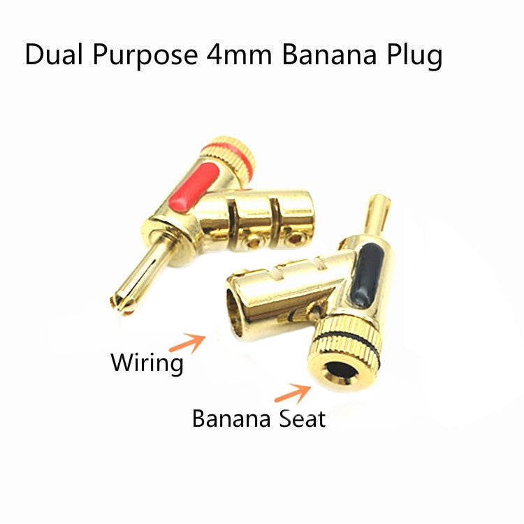 4 PCS / 2 Pairs 4mm Banana Plugs Stackable Banana Plug Sockets Y-type Plugs -  by buy2fix | Online Shopping UK | buy2fix