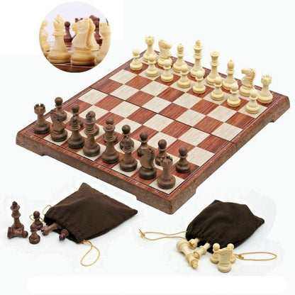 Wooden Folding Chess Board Game - Table Games by buy2fix | Online Shopping UK | buy2fix