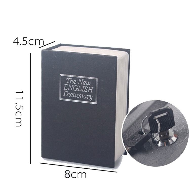 Mini Dictionary Safe Box Book Secret Security Lock Cash Money Coin Storage Jewellery key Locker(Black) - Security by buy2fix | Online Shopping UK | buy2fix