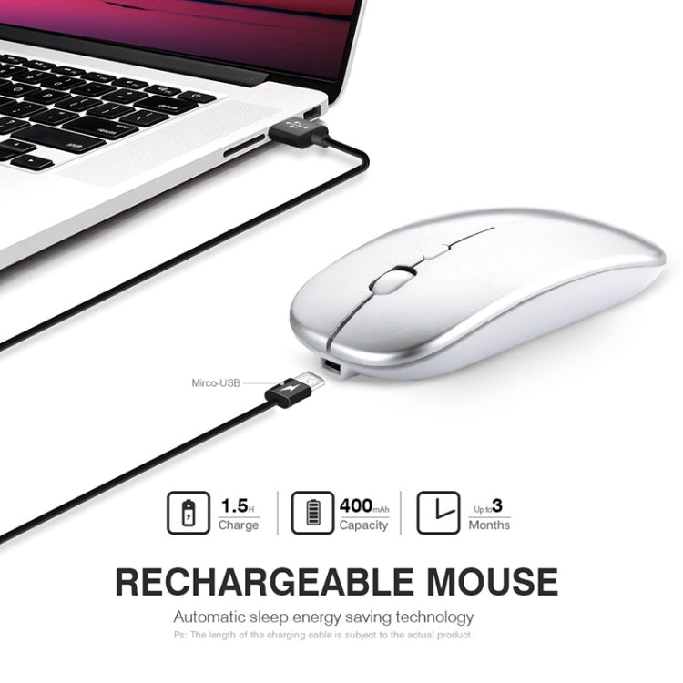 Inphic PM1 Office Mute Wireless Laptop Mouse, Style:Battery Display(Magic Black) - Computer & Networking by Inphic | Online Shopping UK | buy2fix