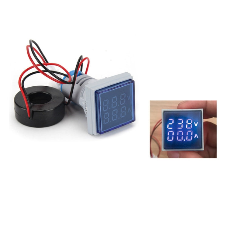 AD16-22FVA Square Signal Indicator Type Mini Digital Display AC Voltage And Current Meter(Blue) - Consumer Electronics by buy2fix | Online Shopping UK | buy2fix