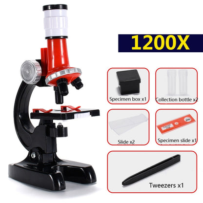 HD 1200 Times Microscope Toys Primary School Biological Science Experiment Equipment Children Educational Toys(Red) - Digital Microscope by buy2fix | Online Shopping UK | buy2fix