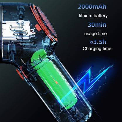 SHANEN 120W 8000Pa Car Vacuum Cleaner Car Wireless Charging High-Power Powerful Mini Handheld Vacuum Cleaner Green Filterx2 - Vacuum Cleaner by buy2fix | Online Shopping UK | buy2fix