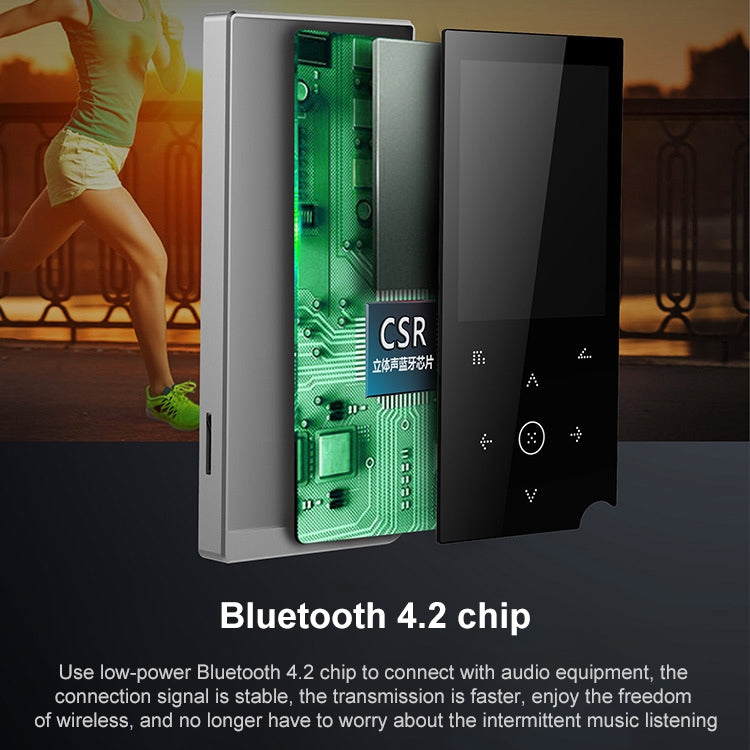 E05 2.4 inch Touch-Button MP4 / MP3 Lossless Music Player, Support E-Book / Alarm Clock / Timer Shutdown, Memory Capacity: 8GB Bluetooth Version(Blue) - Consumer Electronics by buy2fix | Online Shopping UK | buy2fix