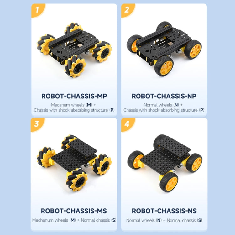 Waveshare Smart Mobile Robot Chassis Kit, Chassis:Normal(Normal Wheels) - Consumer Electronics by Waveshare | Online Shopping UK | buy2fix