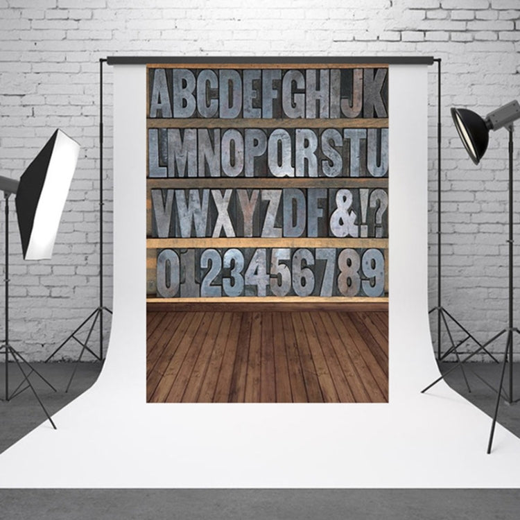 1.5m x 2.1m Alphabet Wood Board Baby Photo Digital Photo Background Cloth - Camera Accessories by buy2fix | Online Shopping UK | buy2fix