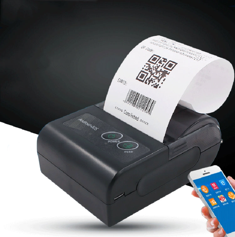 58HB6 Portable Bluetooth Thermal Printer Label Takeaway Receipt Machine, Supports Multi-Language & Symbol/Picture Printing, Model: EU Plug (Brazilian Portuguese) - Consumer Electronics by buy2fix | Online Shopping UK | buy2fix