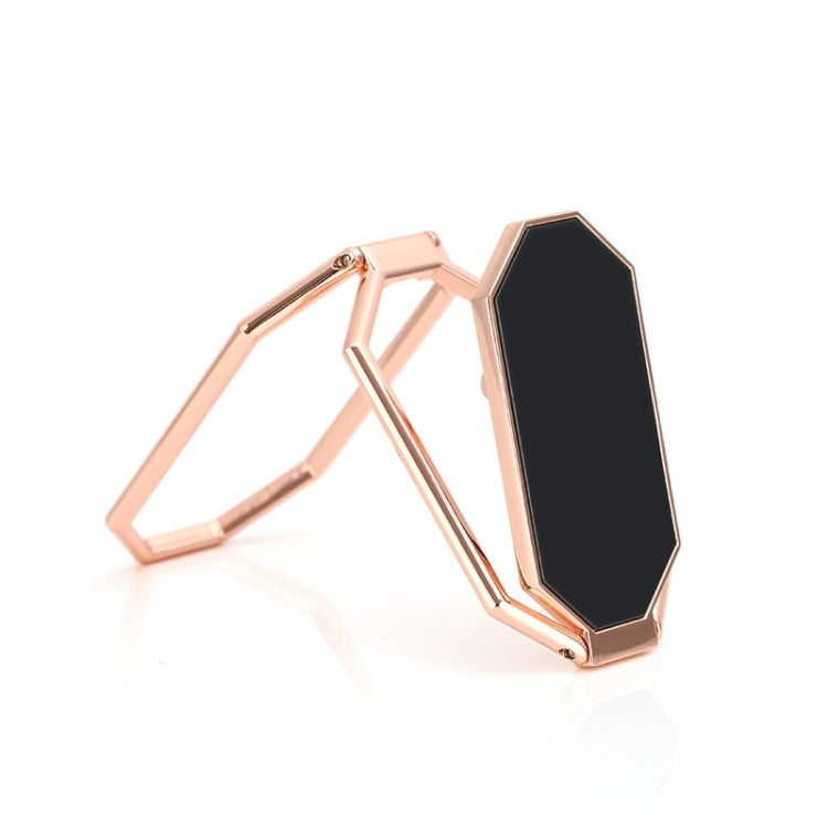 Folding And Sticking Zinc Alloy Mobile Phone Ring Holder Car Magnetic Ring Buckle(Rose Gold) - Ring Holder by buy2fix | Online Shopping UK | buy2fix