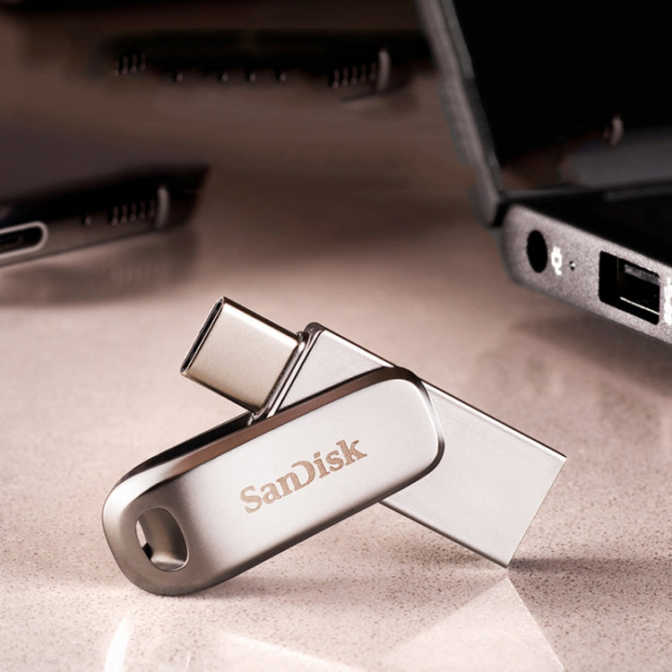 SanDisk Type-C + USB 3.1 Interface OTG High Speed Computer Phone U Disk, Colour: SDDDC4 Silver Metal Shell, Capacity: 64GB - USB Flash Drives by SanDisk | Online Shopping UK | buy2fix