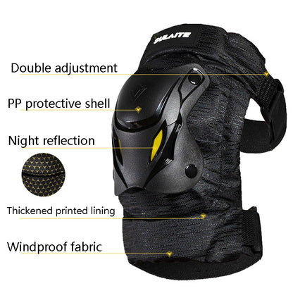 SULAITE Motorcycle Protector Rider Wind Warmth Protective Gear Riding Equipment, Colour: Black Elbow Pads - Protective Gear by SULAITE | Online Shopping UK | buy2fix