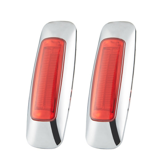 2 PCS 12/24V 8 LEDs Explosion Lightning Plating Edge Light Side Tail Light(Red) - Warning Lights by buy2fix | Online Shopping UK | buy2fix